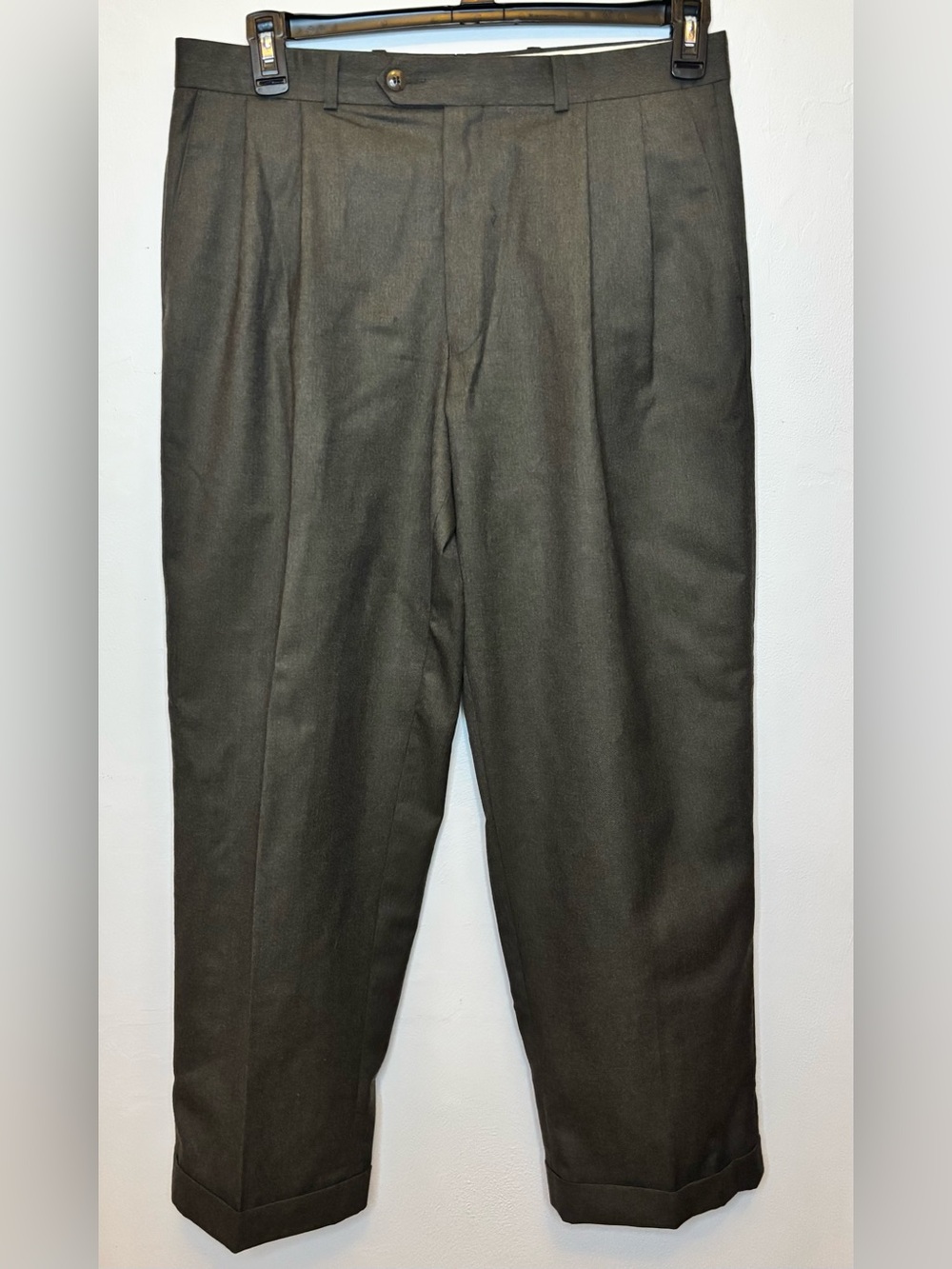 Polo University Ralph Lauren Gray Pleated Trousers 34x27.5 Vintage